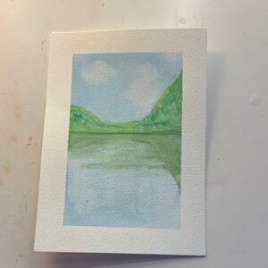 Serene Landscape Watercolor Art Print